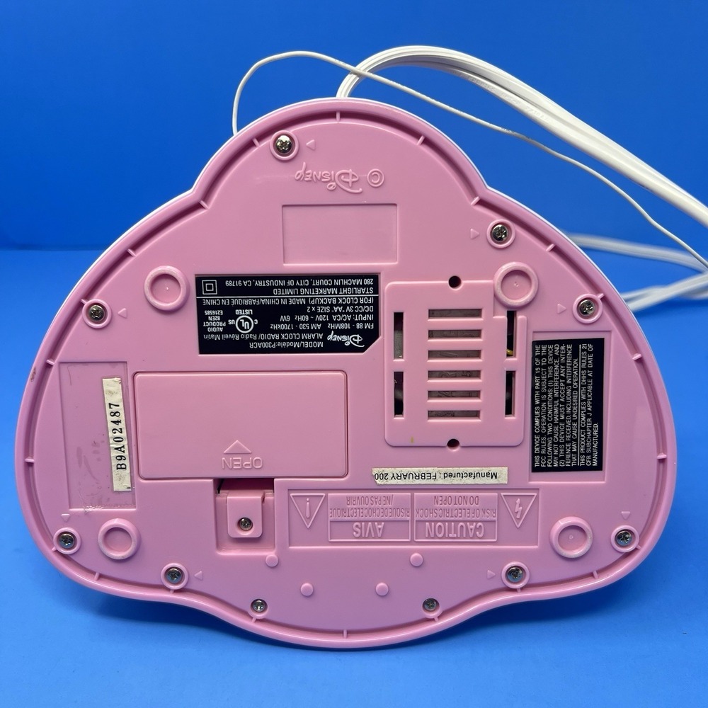 Disney Princess Castle Pink Alarm Clock Radio AM FM Music Kids Room Decor Tested - Picture 14 of 16